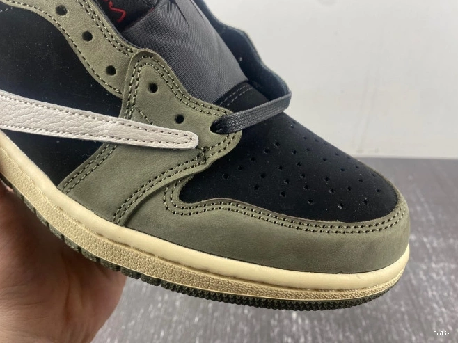 Bmlin 1 TRAVIS OG SP LOW JORDAN AIR SCOTT 'BLACK X OLIVE' DM7866-002 0716